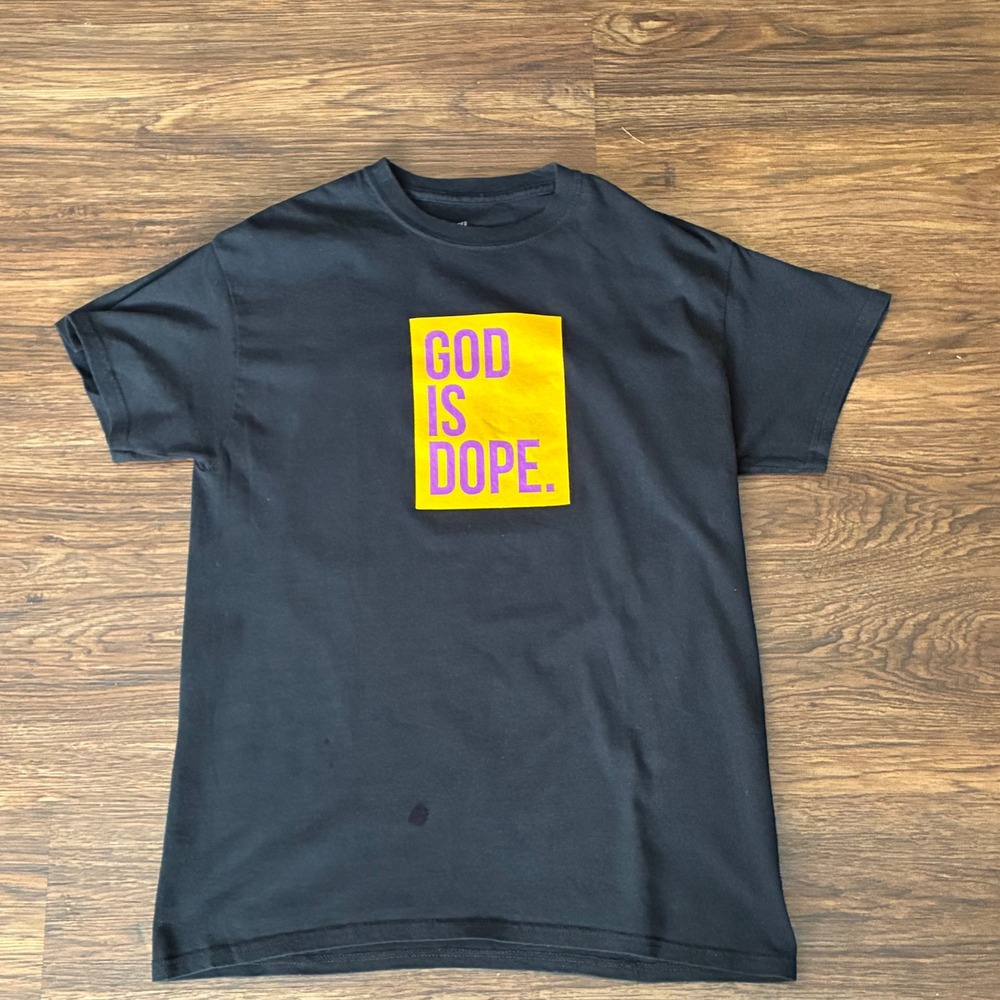 God‎ Is Dope Mamba 24 Kobe Bryant Tribute T-Shirt Medium Black Lakers Tee